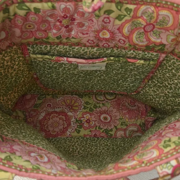 Vera Bradley Pink and Green Floral Tote --Medium - Picture 6 of 8